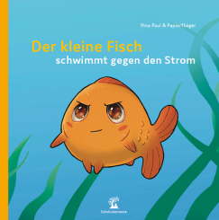 Der kleine Fisch schwimmt gegen den Strom 