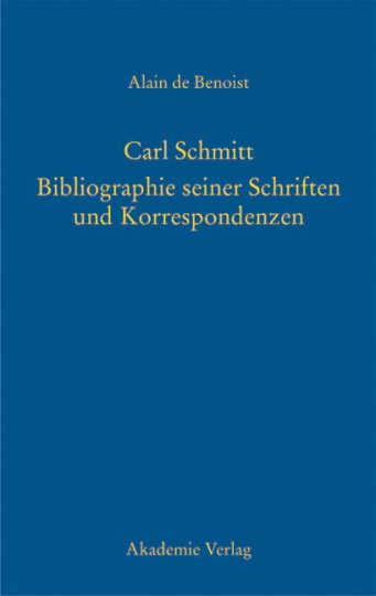 Carl Schmitt Bibliographie 