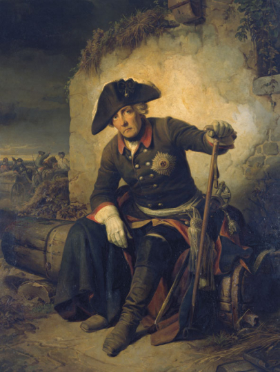 Friedrich II. nach der Schlacht von Kolin (Kunstdruck) 
