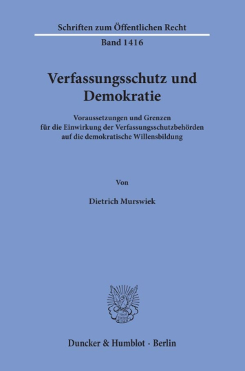 Verfassungsschutz und Demokratie 